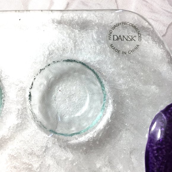 * Dansk Escargot Devil Egg Serving Six Pocket  Glass Tray - Picture 3 of 8